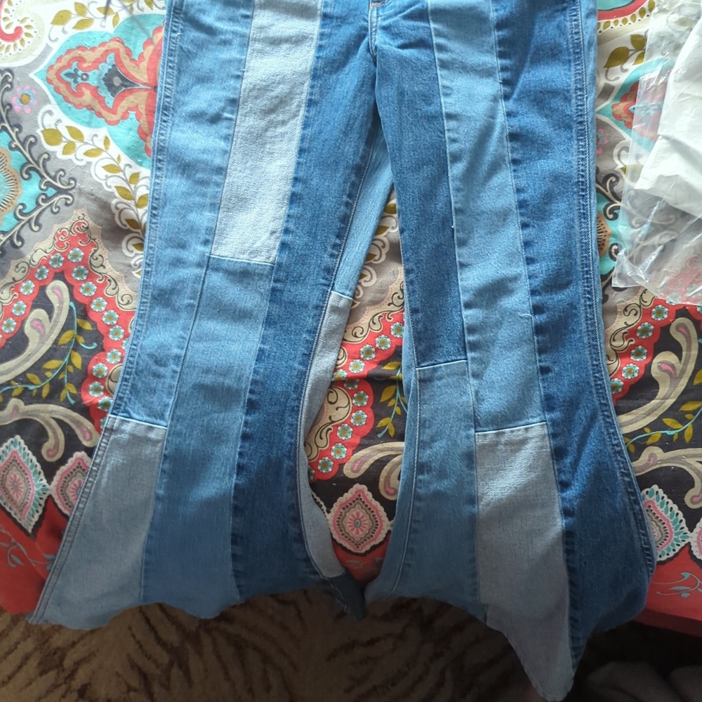 Brand New Blue Flare Wide Leg Jeans